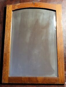 Antique Federal Style Maple Frame Wall Mirror Beveled Glass Vintage