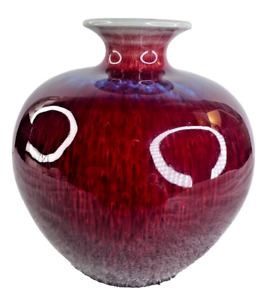 Vintage Chinese Jingdezhen Sang De Boeuf Oxblood Vase 6 