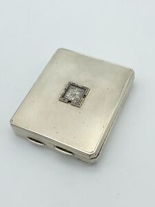 Art Deco Solid Silver Combination Dual Cigarette Case Card Case 1936