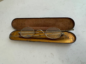 Antique Spectacles Eyeglasses W Metal Case
