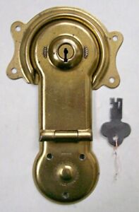 Eagle Steamer Trunk Chest Lock Key Brass Steel Nos Vintage Antique Hardware