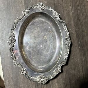 Vintage Reed And Barton King Francis 1680 Pattern 12 Silverplate Oval Platter