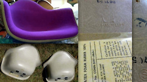  Sale 2 Eames Purple Herman Miller Chair Alexander Girard Greige Fiberglass Vtg