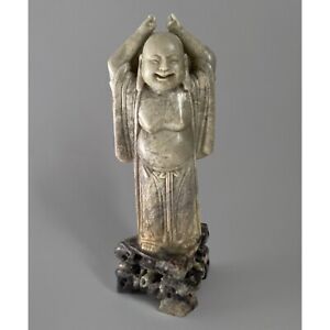 Vintage Soapstone Carved Buddha Figure Statue Chinese 8 