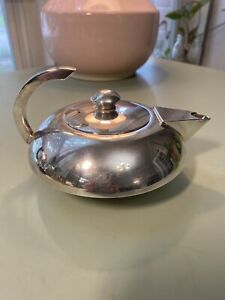 Art Deco Modernist Tea Pot Silver Plate