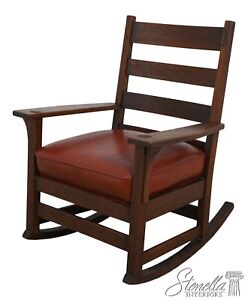 F62632ec L Jg Stickley Antique Mission Oak Rocker Chair