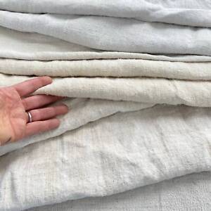 8 Yards Antique Homespun Linen Pack Assortment Washed Hemp Organic Fabric The T