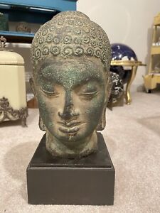 Antique Stone Buddha Head Statue