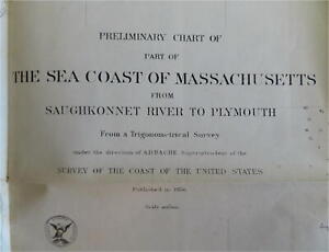 Massachusetts Seacoast Marthas Vineyard 1856 U S Coastal Survey Nautical Chart