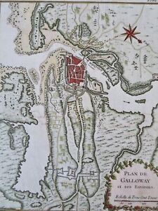 Galway Ireland Galloway City Plan Fortifications 1760 Bellin Detailed Map