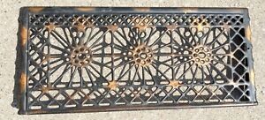 Antique Jappaned Copper Heating Cooling Floor Wall Grate Vent Register Cover 32 
