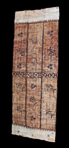 Tapa Cloth Painted Beated Bark Tonga Traditional Fabric Toffe