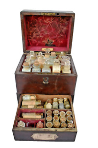 Antique Sarabhai Family Savory Moore Apothecary Box Medicine Chest Medical Box