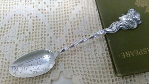 Sterling 925 Silver Souvenir Spoon Milwaukee Wisconsin Relief Woman S Head