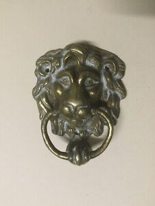 Antique Brass Lion Door Knocker 