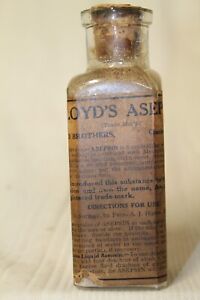 Lloyd Brothers Asepsin Methyl Salicylic Acid Antique Medicine Bottle