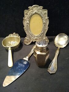 Mixed Lot Of 6 Sterling Or Silver Plated Items