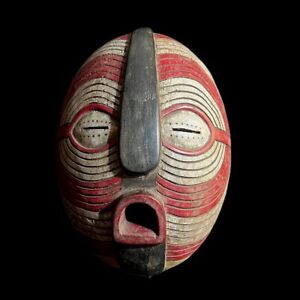 African Face Mask African Hand Carved Wall Hanging Songye Mask G1225