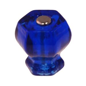 1 5 Hexagon Cobalt Blue Glass Knobs Bm 5212