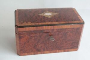 Napoleon Iii Mother Of Pearl Wood Marquetry Tea Box 66841 