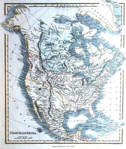 Original 1830 North America United States Territorial Map
