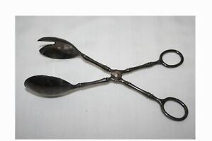 Silver Plated Serving Salad Tongs Made In Italy 9 1 2 