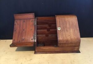 Antique Stationary Cabinet Box Mahogany