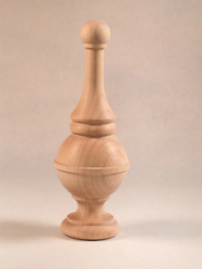 Newel Post Finial Maple Wood Unfinished Cap