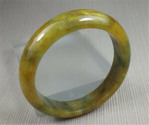 58mm Myanmar Natural Yellow Jadeite Bangle Jadeite Jade Bracelet