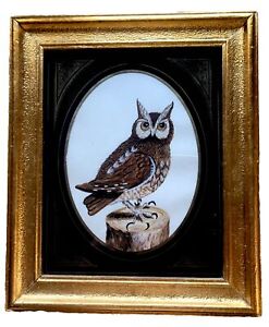 Primitive Watercolor Of Owl