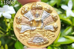 Coin Phra Jatukam Ramathep Wealth Talismans Thai Amulet 11868a