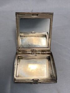 Antique 835 Silver Compact With Mirror