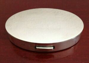 Vintage Mary Dunhill Sterling Silver Oval Compact Vesta Case W Mirror Latch