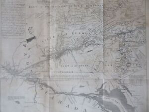 New England New York Quebec Montreal Lake Ontario 1851 Gavit Scarce Reissue Map