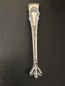 Very Pretty Antique Sterling Silver Claw Foot Sugar Tongs 35 8 17 5 Grams