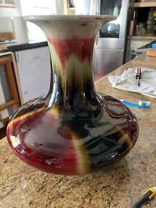 Chinese Oxblood Flambe Glaze Sang De Boeuf Jingdezhen Ceramic Pottery Vase 10 