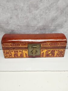 Antique Chinese Leather Scroll Box