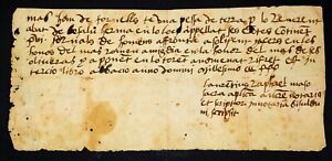 Old Manuscript Of Besal Ink On Paper Catalunya Spain 1330