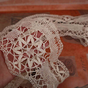 Doily Lace Edge Antique French Doily Edging Handmade Linen Bobbin Lace Placemat