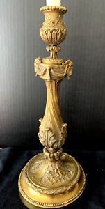 Antique French Bronze Neoclassical Candlestick