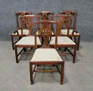 Set Of 6 Henkel Harris Mahogany Dining Room Chairs Model 101