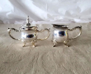 Vintage Godinger Silver Art Silver Plated Cream And Sugar Set Small Child S Set
