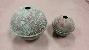 Copper Balls Large Quality Antique 4 5 6 5 For Weathervane Lightening Rod