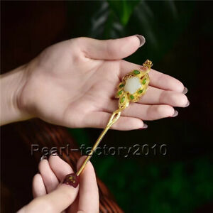 100 Natural New Chinese Style Hetian Jade Hair Pin