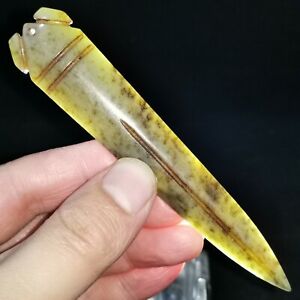 Chinese Rare Old Hetian Jade Jadeite Hand Carved Pendant Necklace Statue Cicada