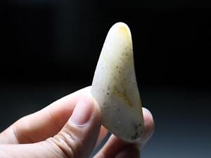 Ancient Culture Natural Hetian Old Jade Raw Stone Amulet Necklace Pendant W 31g