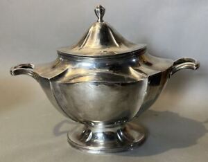 Vintage Antique Wallace Silver Plate Handled Tureen Covered Serving Dish