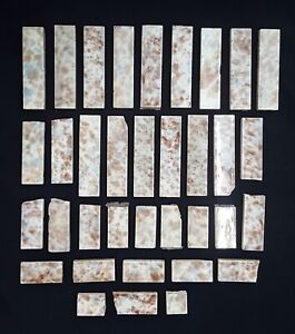 Lot Of 35 Reclaimed Multi Colored Ceramic Fireplace Tiles