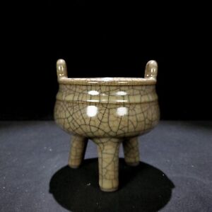 4 8 Old China Porcelain Song Ge Kiln High Foot Stove