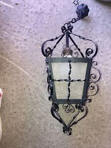 Antique Lamp To Hang Wrought Iron